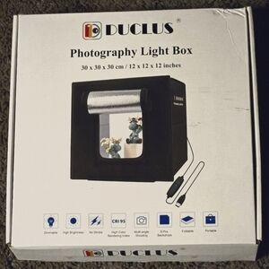 DUCLUS Light Box Photography 12"x12" Professional Photo Booth Box.
